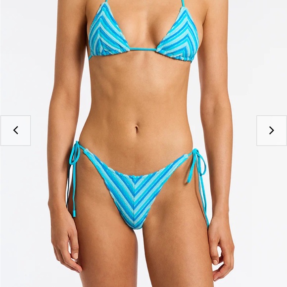 triangl swimwear Other - TRIANGL VINCA - SOUR STRIPE TERRY TOWELLING TRIANGLE BIKINI SET